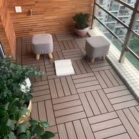 Dalles de terrasse emboîtables en WPC étanches 2026, gaufrées 3D, à clipser, pour patios, balcons et jardins au Canada