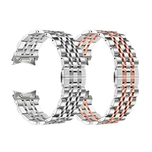 Bracelet de montre en métal pour Samsung Galaxy Watch 6 5 4 44 40 45mm Band Watch 6 Classic 47 42 46mm No Gaps 7 Bandes Bracelet en acier inoxydable - Product Image 1