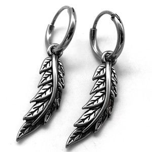 Yunnique – boucles d'oreilles longues en acier titane pour hommes et femmes, idéales pour les fêtes - Product Image 1