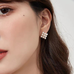 อุปกรณ์ทำต่างหูเงินแท้ S925 สำหรับไข่มุก DIY ขนาด 4.5-5 มม. รุ่น 21676 ต่างหูแบบติดหู ดีไซน์แฟชั่น พร้อมฐานรองไข่มุกแบบกลวง - Product Image 4