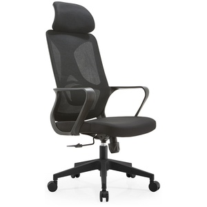 <b>Cheap</b> Executive Mesh Office Chair with Fixed Armrest High Back Swivel Modern Design Ergonomic Adjustable Height Aluminum <b>Frame</b> - Product Image 1