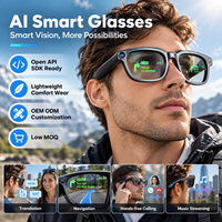 Kacamata Audio AI Glory 2026 Terbaru G4 Mono Waveguide HUD Terjemahan Konduksi Tulang Open Ear 45g Kontrol Suara Sentuh IP44