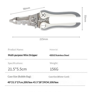 Key plate multi-function electrician <b>wire</b> stripping pliers 7 inch industrial grade cable <b>wire</b> dividing <b>wire</b> winding - Product Image 3