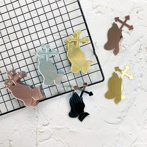 10PCS Délicat Cupcake Toppers sur le thème chrétien avec décor de croix en acrylique pour les célébrations de baptême et les fêtes de première communion - Product Image 6