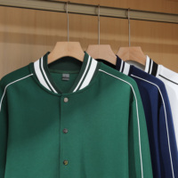 Vestes universitaires boutonnées pour hommes, logo personnalisé, col rond, style décontracté professionnel, streetwear de haute qualité, vente en gros d'usine