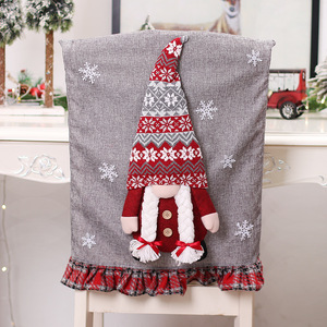 Christmas Gnome <b>Chair</b> <b>Covers</b> & Plush Table Decor Cartoon <b>Dining</b> <b>Chair</b> <b>Covers</b> Festive Home Party Decor for Xmas Gifts - Product Image 5