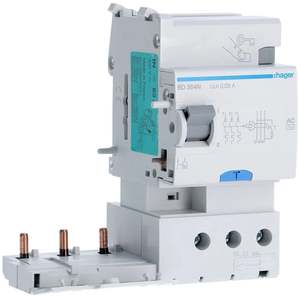 BD364N Personalizzabile con blocco differenziale Hager 3P 63A tipo AC 30mA 3M - Product Image 1