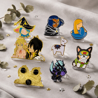 Épingles à revers en émail dur personnalisées, sans minimum de commande, avec logo en métal plaqué or, motifs mignons de dessins animés et d'anime, pour souvenirs d'entreprise