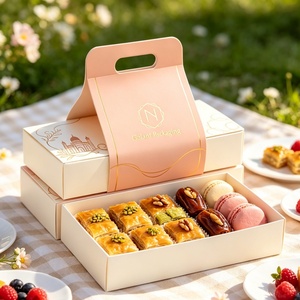 Custom Dessert Food Gift Box Coffee Series Packaging Takeout <strong>Baklava</strong> Chocolate Dates Box Kernels Tiramisu Cake Box - Product Image 3