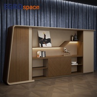 EGROspace Meuble de bureau OEM/ODM avec tiroirs de rangement verrouillables, portes battantes et armoire de classement exécutive pour bureau