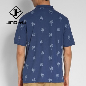 OEM Custom logo Luxury High Quality Stretch Milk Silk Vintage Printed Golf <b>Shirt</b> for Men - Product Image 3
