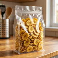 Bolsa de Fondo Plano con Sellado de Ocho Lados, Gruesa, de Grado Alimenticio, LDPE, con Cierre Hermético, para Envasado de Granos, Nueces y Snacks