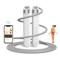 Corde à sauter intelligente numérique pour fitness à domicile, avec connexion à l'application, poignée ABS personnalisée, longueur réglable, vente en gros NJ