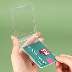 SUNSHING - Porta Tarjetas de Visita de 93x62x9mm, Material PS Transparente, Estuche para Tarjetas de Crédito, Caja para Tarjetas SIM, Expositor de Tarjetas Abatible para Oficina - Product Image 6