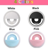 Lampu cincin Selfie portabel Logo kustom penjualan populer lampu cincin Flash baterai isi ulang untuk ponsel