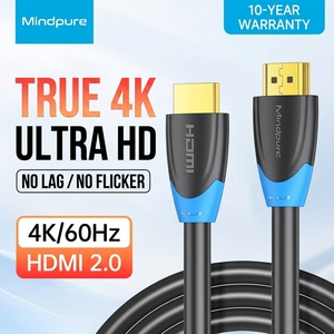 <span class=keywords><strong>Cable</strong></span> <span class=keywords><strong>HDMI</strong></span> Mindpure <span class=keywords><strong>4K</strong></span> de Alta Velocidad con Ethernet 19+1 CCS, <span class=keywords><strong>Cable</strong></span> Chapado en Oro de 0.5m a 20m para Hogar, Oficina, TV, PC, Decodificador, HDTV, Monitor - Product Image 1