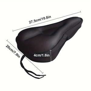 Coussin de siège de vélo, housse de <span class=keywords><strong>selle</strong></span> de vélo rembourrée confortable en <span class=keywords><strong>gel</strong></span>, extra douce pour hommes et femmes, siège d'exercice de vélo de montagne et de route - Product Image 2