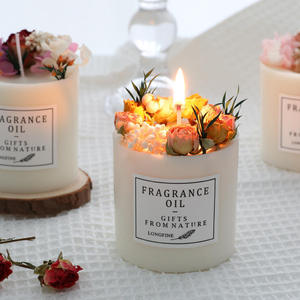 Bougie parfumée en cire de soja Eternal Flower, 9 parfums, <span class=keywords><strong>2</strong></span> emballages, carton simple sans coussin ni boîte cadeau, avec coussin en bois pour cadeaux faits main - Product Image 3
