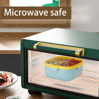 Produits les plus vendus 2025 Double couche en plastique étanche Tiffin Bento boîte à lunch contenants alimentaires avec ensemble de couverts pour les enfants