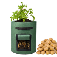 Sacs de culture en tissu feutre Utopia Home avec fenêtre d'aération et poignées pour le jardinage et la culture de fruits et légumes