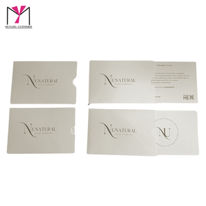 Hot Sale Packaging Combination Set Custom Printed Logo <b>Tissue</b> <b>Paper</b> Thank You Card Wig Box for Low MOQ - Product Image 3