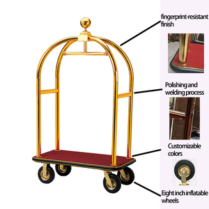 <span class=keywords><strong>Chariot</strong></span> à bagages et <span class=keywords><strong>chariot</strong></span> de transport moderne en acier inoxydable pour hôtel, avec <span class=keywords><strong>chariot</strong></span> à bagages pour hôtel, directement de l'usine - Product Image 3