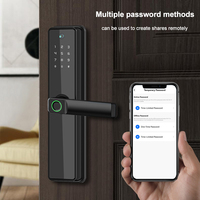 Cerradura Inteligente TT Lock con Huella Dactilar, Contraseña, WiFi, Control Remoto por Aplicación, Sin Llave, Cerrojo Biométrico para Puerta de Madera, Hotel, Hogar