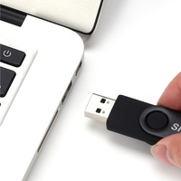 Clés USB 2.0 promotionnelles classiques 16 Go-128 Go en métal, neuves, garantie 3 ans, pivotantes