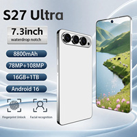 Smartphone d'extérieur S27 Ultra, batterie 8800 mAh, écran 7,3 pouces, appareil photo 108 MP, 16 Go + 1 To, GPS, 5G, débloqué, Android, double carte SIM