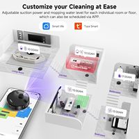 Robot Vacuum Mop Combo MONSGA 6000Pa 3.5L Pengosongan Otomatis Navigasi Lidar 360° Daya Tahan Baterai 180 Menit Kontrol APP/Remote/Suara 5 Lantai