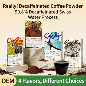 Café <span class=keywords><strong>Descafeinado</strong></span> en Polvo, Café Instantáneo Arábica Robusta, Granos Dobles, Tueste Medio-Oscuro, Informe Oficial de Pruebas - Product Image 1