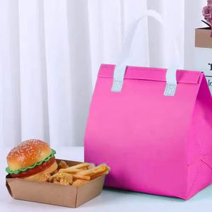 Portable Waterproof Foldable Non Woven Cooler <b>Bag</b> Custom Insulated Takeaway Food Grade Reusable Thermal Tote - Product Image 2