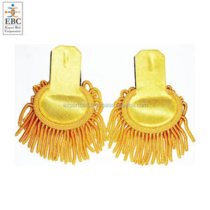 Century Luxury Couture Gold Bullion Espiral Fringe Strands Material de lana Charreteras para Ceremonial Fashion Boutique Accesorio - Product Image 5