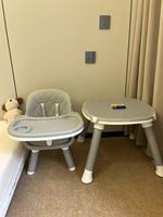 Table et chaise multifonctions pour bébé en plastique PP, hauteur réglable