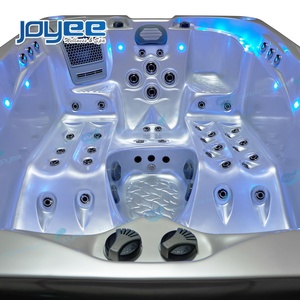 Joyee Trung Quốc Nhà cung cấp tốt nhất ngoài trời Whirlpool massage bồn tắm nước nóng 3 ghế Thác thiết kế France Spa bồn tắm ngoài trời - Product Image 6