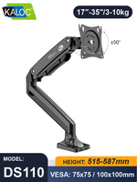 Support de bureau pour écran LCD d'ordinateur KALOC, entièrement réglable, en aluminium, avec bras à ressort