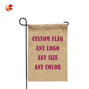 12x18 "Drapeau de jardin solaire Nouveau Design 300D Polyester Outdoor LED Yard Flag Printing 2 Layer Flag Words Can Red Both Side. - Product Image 4
