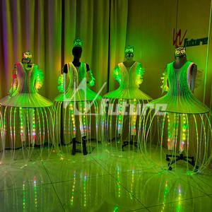 Coiffe Lumineuse LED Fibre Optique <span class=keywords><strong>Méduse</strong></span> Spectacle Scénique Dégradé de Couleurs <span class=keywords><strong>Costume</strong></span> de Ballet - Product Image 2