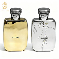 THUNDER Silver Lightning 100ml Parfum pour Homme Capuchon Serpent Frais Épicé Agrumes Boisé Parfum de Niche Vibrant Longue Durée Cologne