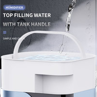 Humidificateurs pour chambre Humidificateurs à brume froide et chaude à ultrasons, diffuseur d'huiles essentielles avec télécommande Capacité de 4L