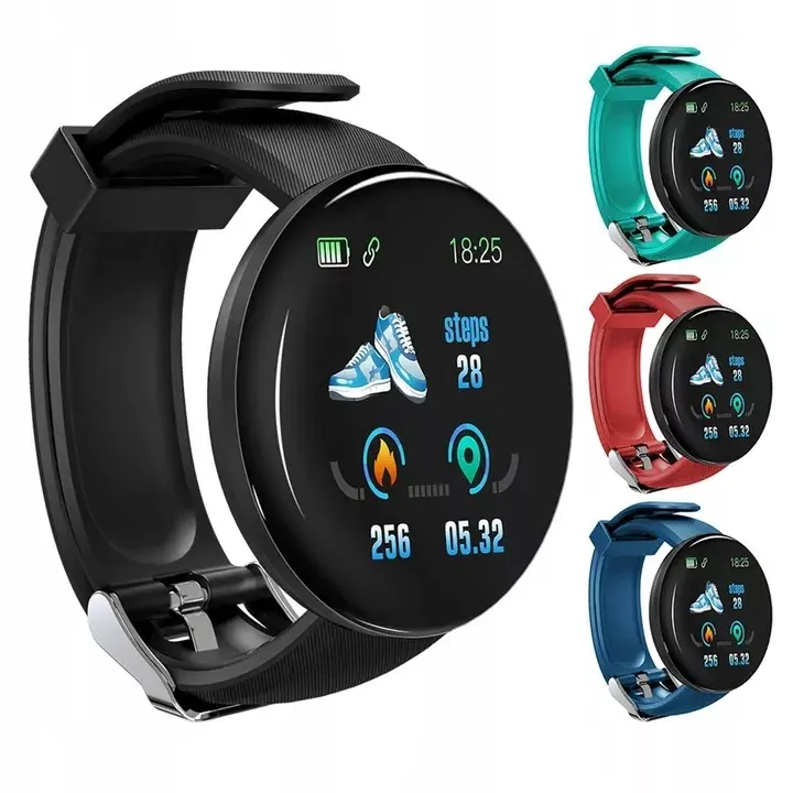 Reloj intelligente impermeabile aggiornato SmartWatch D18 pressione sanguigna monitoraggio della frequenza cardiaca monitoraggio del sonno Fitness Tracker D18 Smart Watch