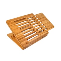 Support de bureau pliable en bambou pour Ordinateur Portable, Logo personnalisé, réglable, Compatible avec Ordinateur Portable