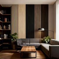 Akupanel Holzlatten Akustik-Wandpaneel Schalldicht PET Umweltfreundlich Lärmreduzierung 3D Modern Innenbereich Zuhause Büro Schnelle Lieferung
