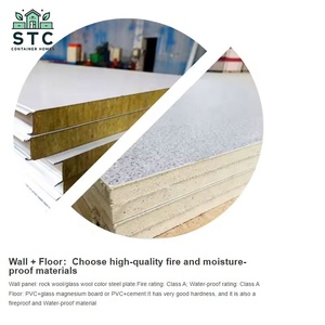 Maison préfabriquée moderne en bois prête à être expédiée, maison en conteneur en acier détachable de 20 pieds, installation facile, maison modulaire STC - Product Image 3