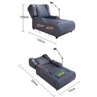 Chaise longue électrique en cuir de première classe, moderne, légère et luxueuse, en bois, inclinable, réglable en hauteur, pour salon ou bureau