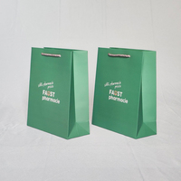 Bolsa de Papel de Arte de Lujo Ecológica Personalizada con Asa de Cuerda de Algodón para Medicamentos, Píldoras y Líquidos, con Logotipo Personalizado y Laminado Mate