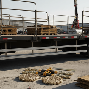 Tensor de Cadena de Trinquete de Alta Resistencia 5/16-3/8 con Gancho en J de Acero, 7100 Libras de Resistencia a la Rotura, para Amarre en Plataformas Planas - Product Image 2