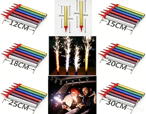 Vente en gros usine – Fontaines à étincelles froides sans fumée de 12 cm à 30 cm pour mariages, fêtes, gâteaux d'anniversaire, bougies et feux d'artifice - Product Image 1