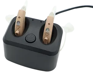 蓝牙数字助听器放大器听力制造简单充电蓝色自装听力测试应用程序迷你