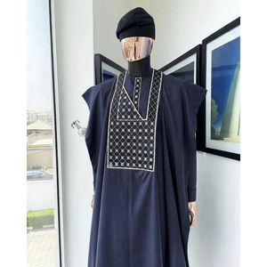Vêtements africains H & D <span class=keywords><strong>pour</strong></span> hommes, ensemble chemise et pantalon traditionnels <span class=keywords><strong>pour</strong></span> mariage, ensembles Agbada, <span class=keywords><strong>tenue</strong></span> formelle Mubarek - Product Image 2